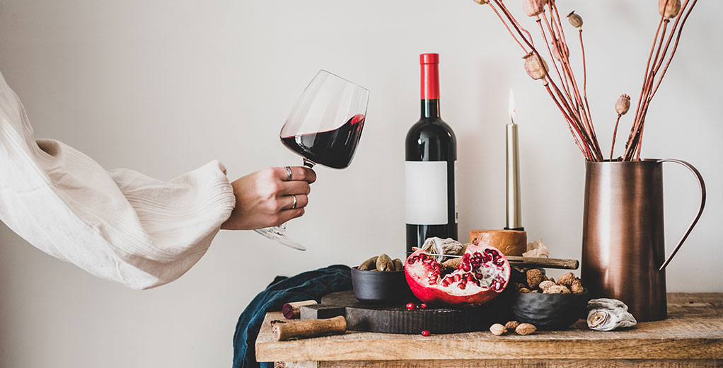9 Wein mit Deko